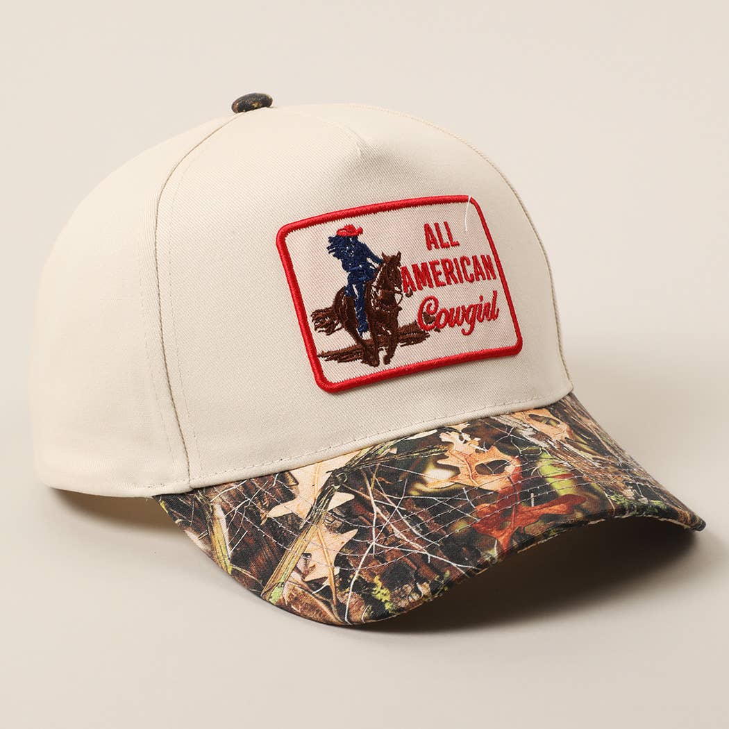 Fashion City - All American Cowgirl Embroidery Patch Trucker Hat