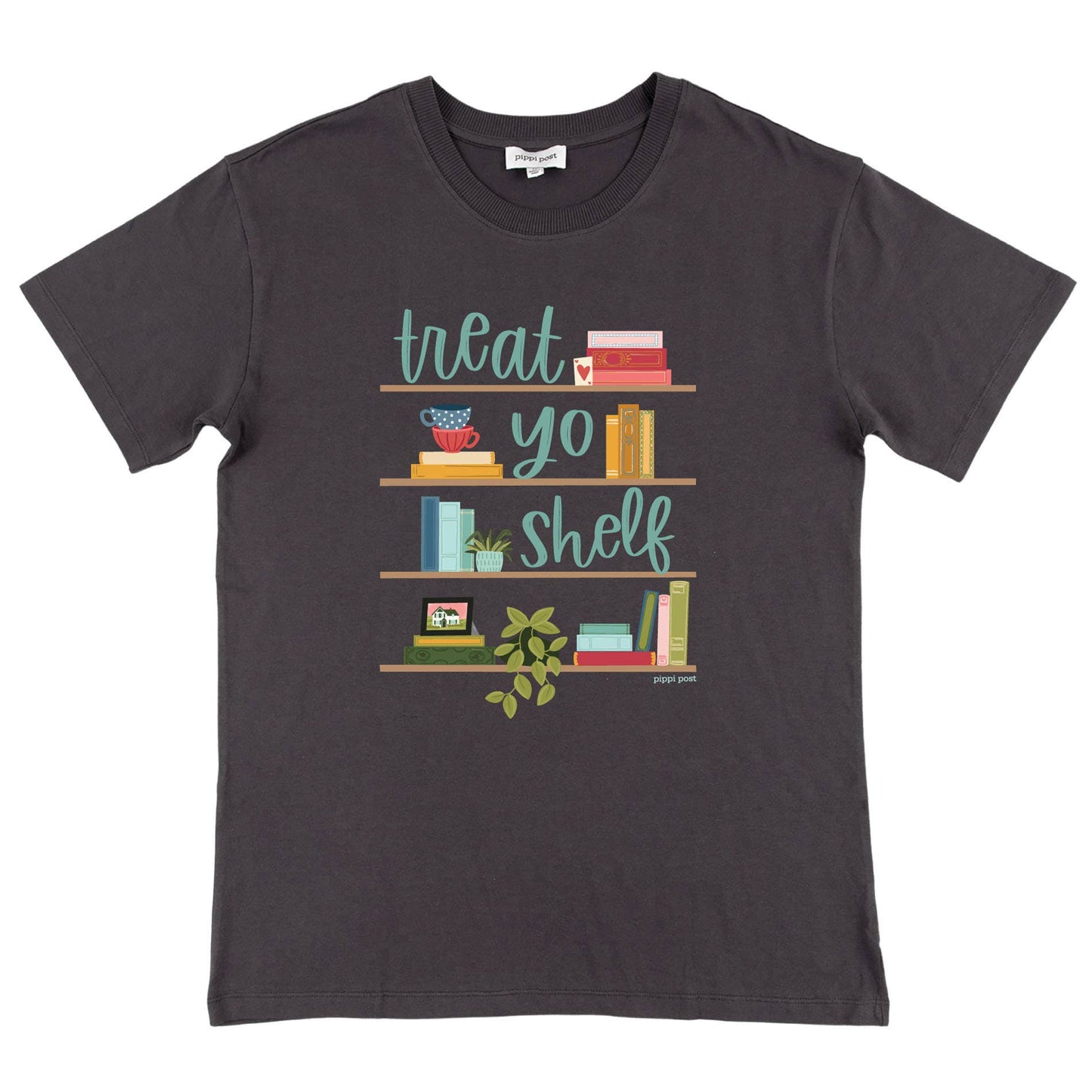Pippi Post - Treat Yo Shelf - Pippi Tee - Dark Gray