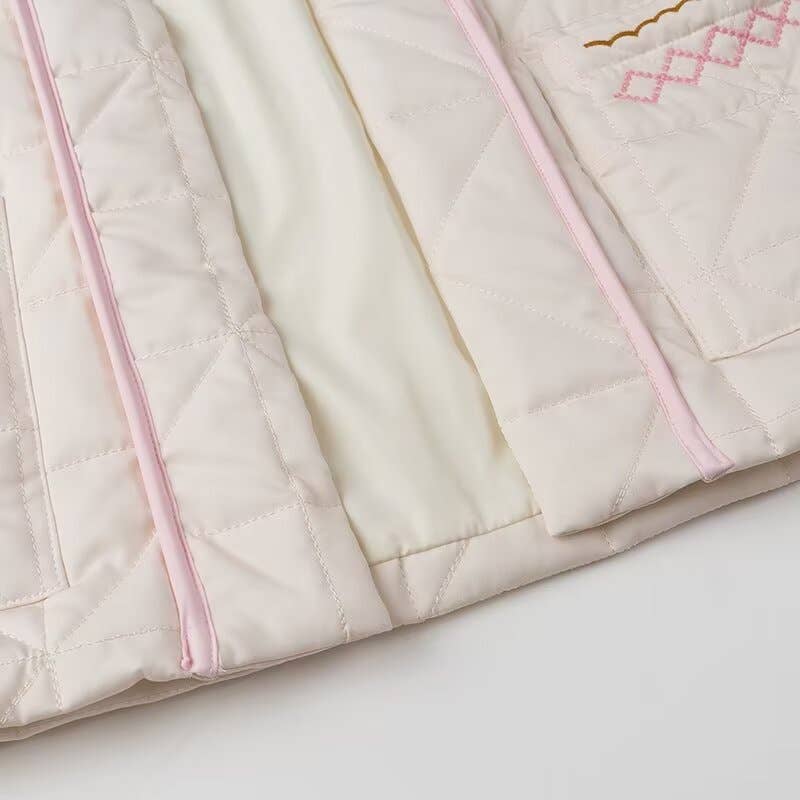 Rosa Clothing - Street Fashion Embroidered Kimono Padded Jacket