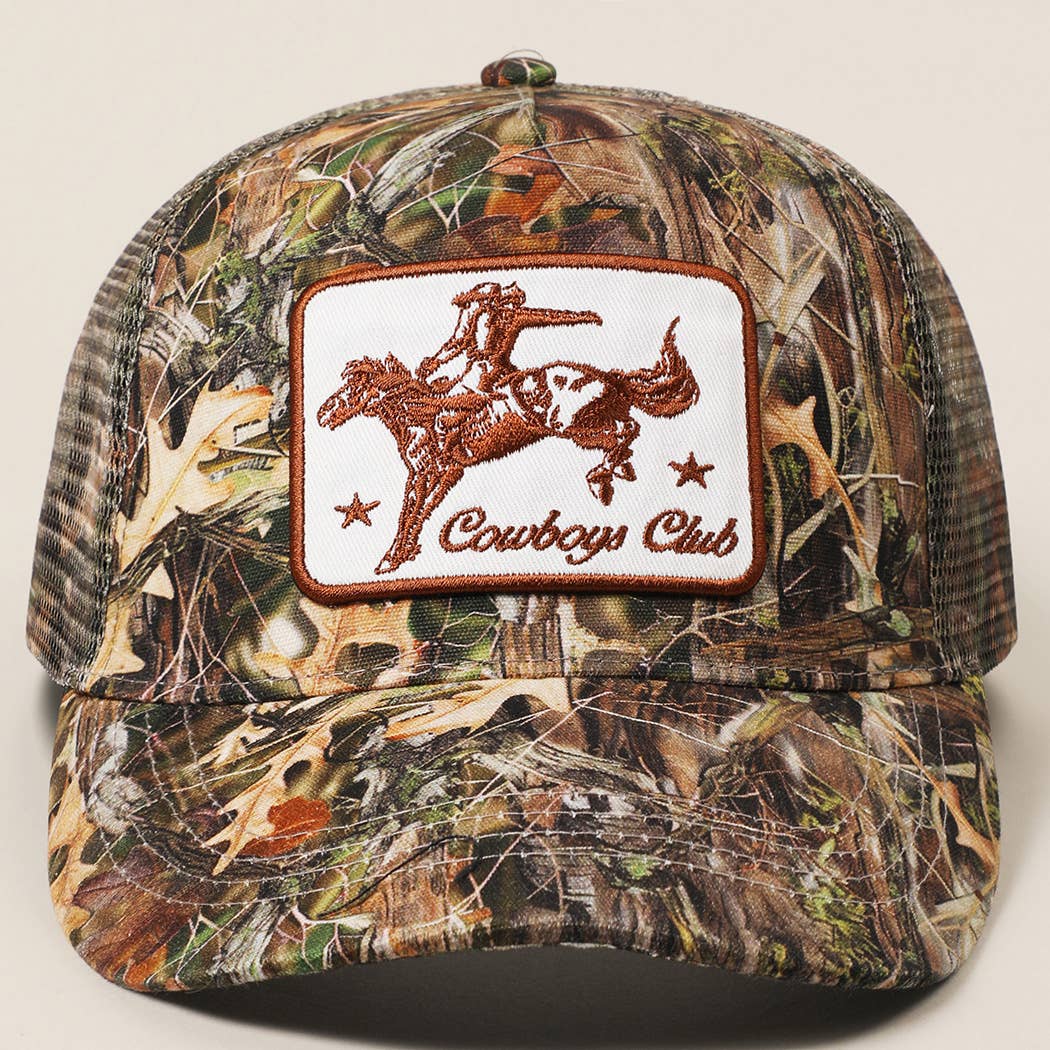 Fashion City - Cowboy and Horse Embroidery Patch Mesh Cap