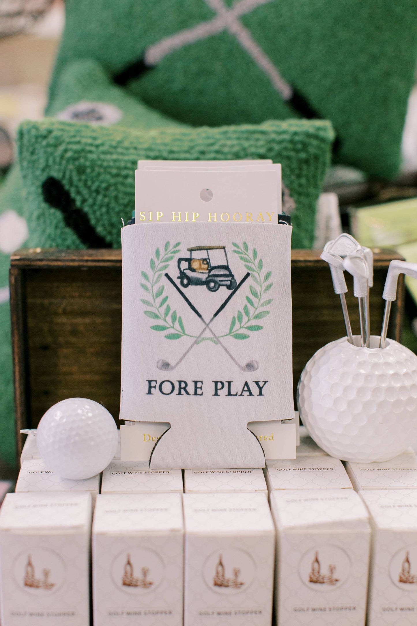 Sip Hip Hooray - Fore Play Golf Ball Masters Can Cooler- Masters