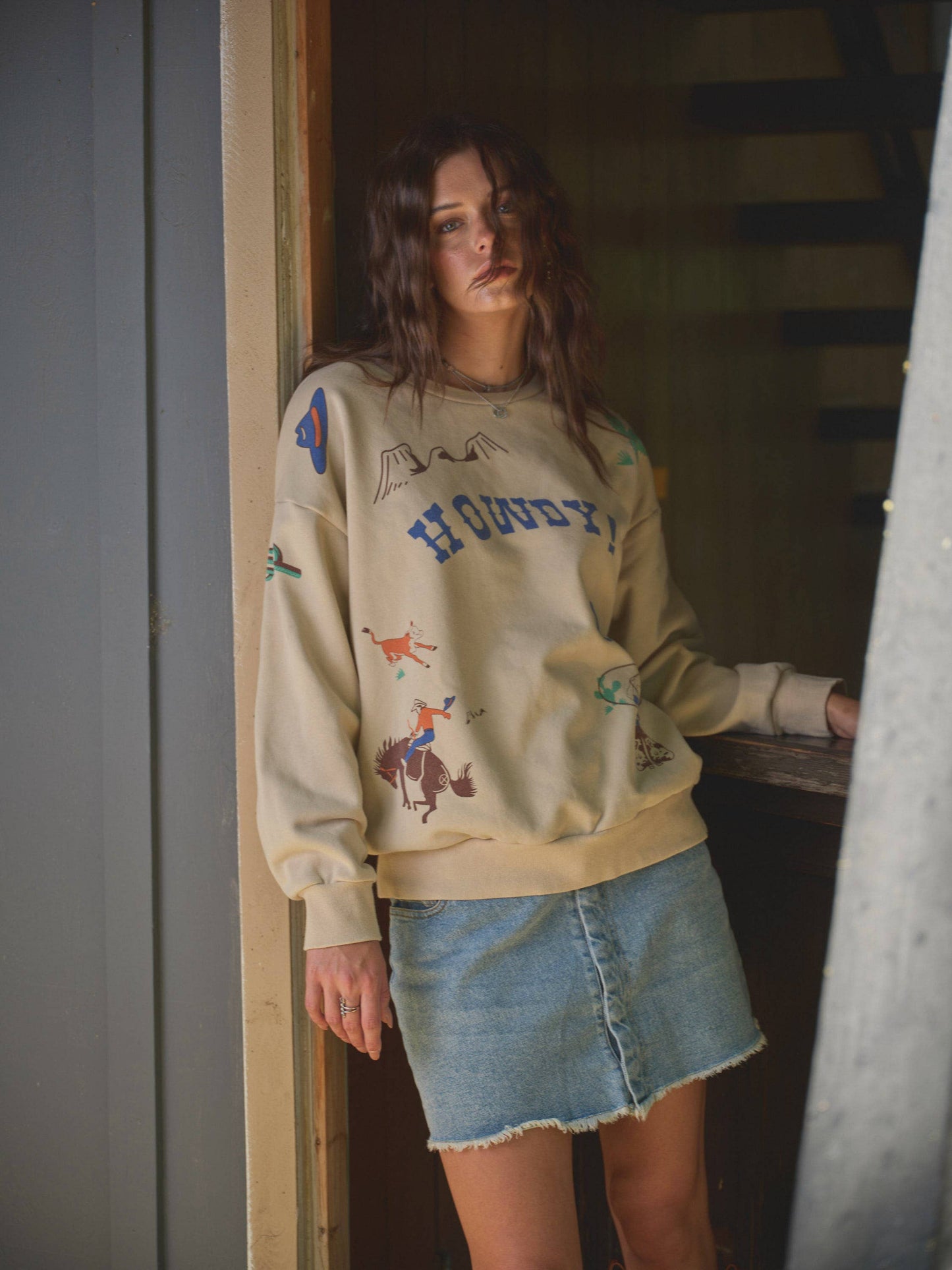 36146T - Western Graphic Howdy Sweatshirt
