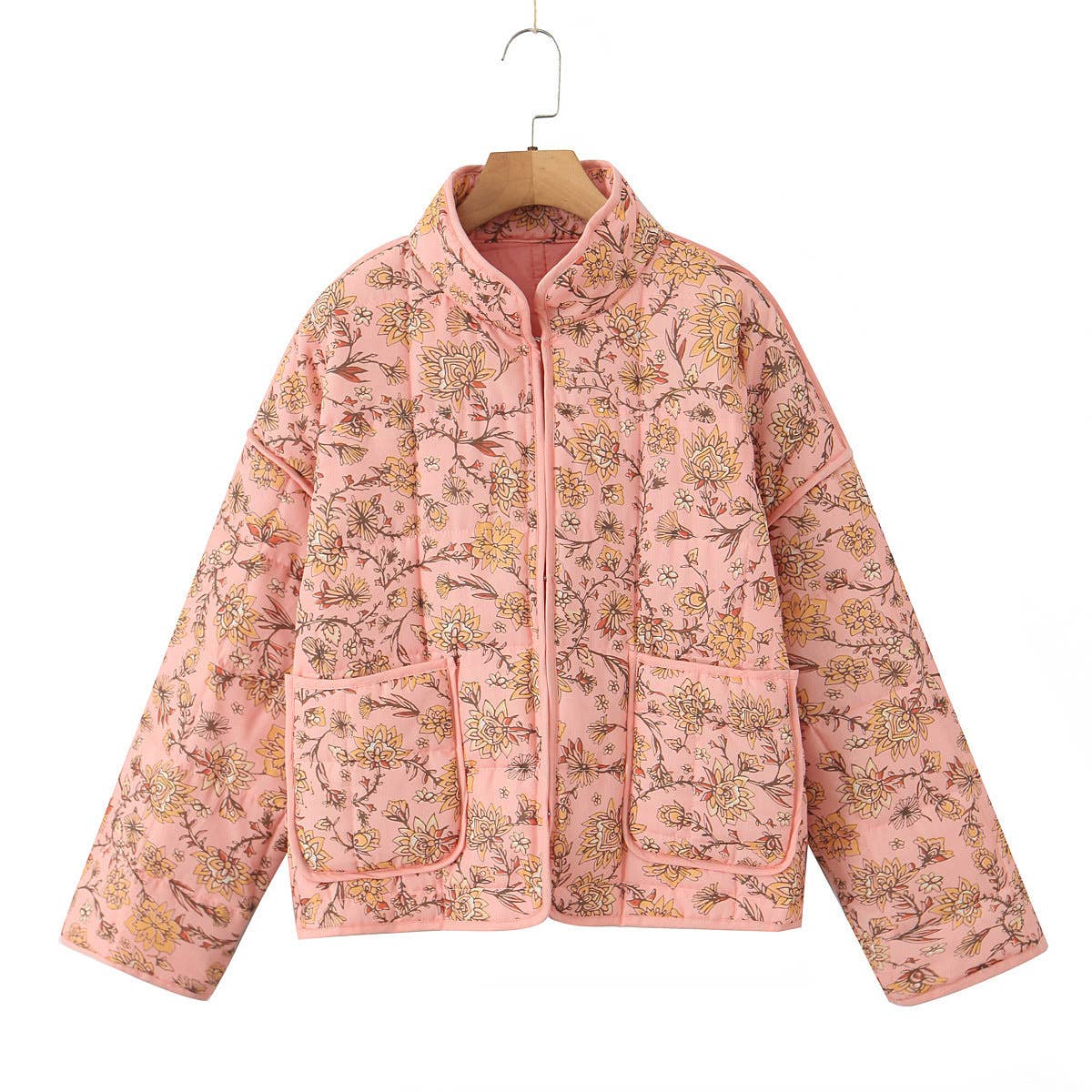 Rosa Clothing - Floral Print Versatile Loose Jacket