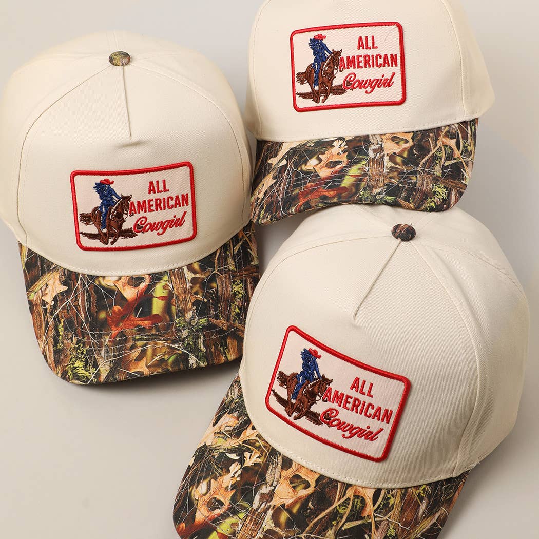 Fashion City - All American Cowgirl Embroidery Patch Trucker Hat