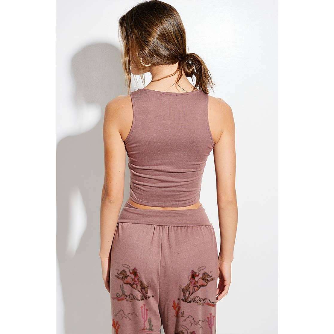 Phil Love - Cowgirl crop tank top and maximized pants set