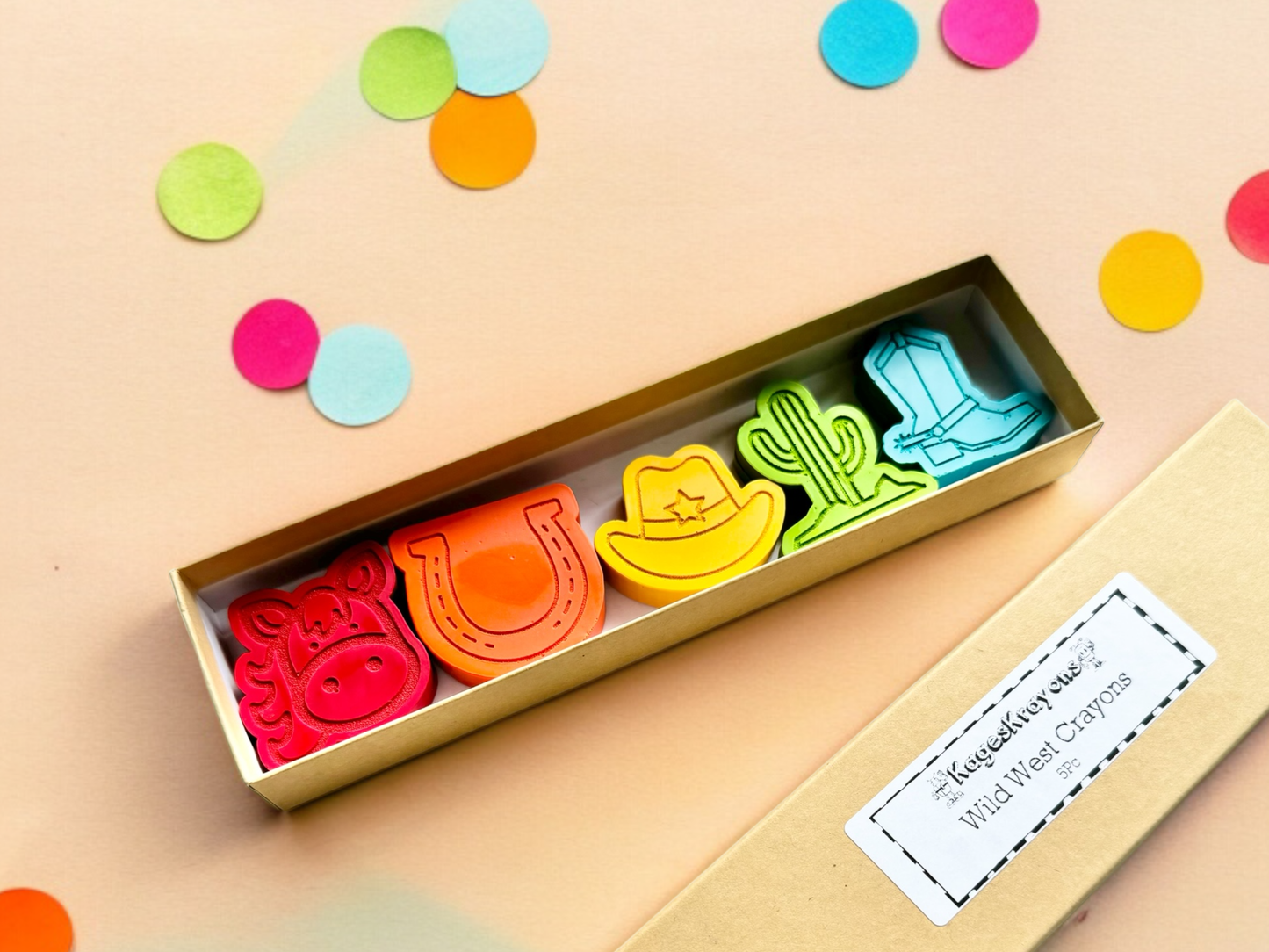 KagesKrayons - Cowboy Wild West Crayons Gift Box