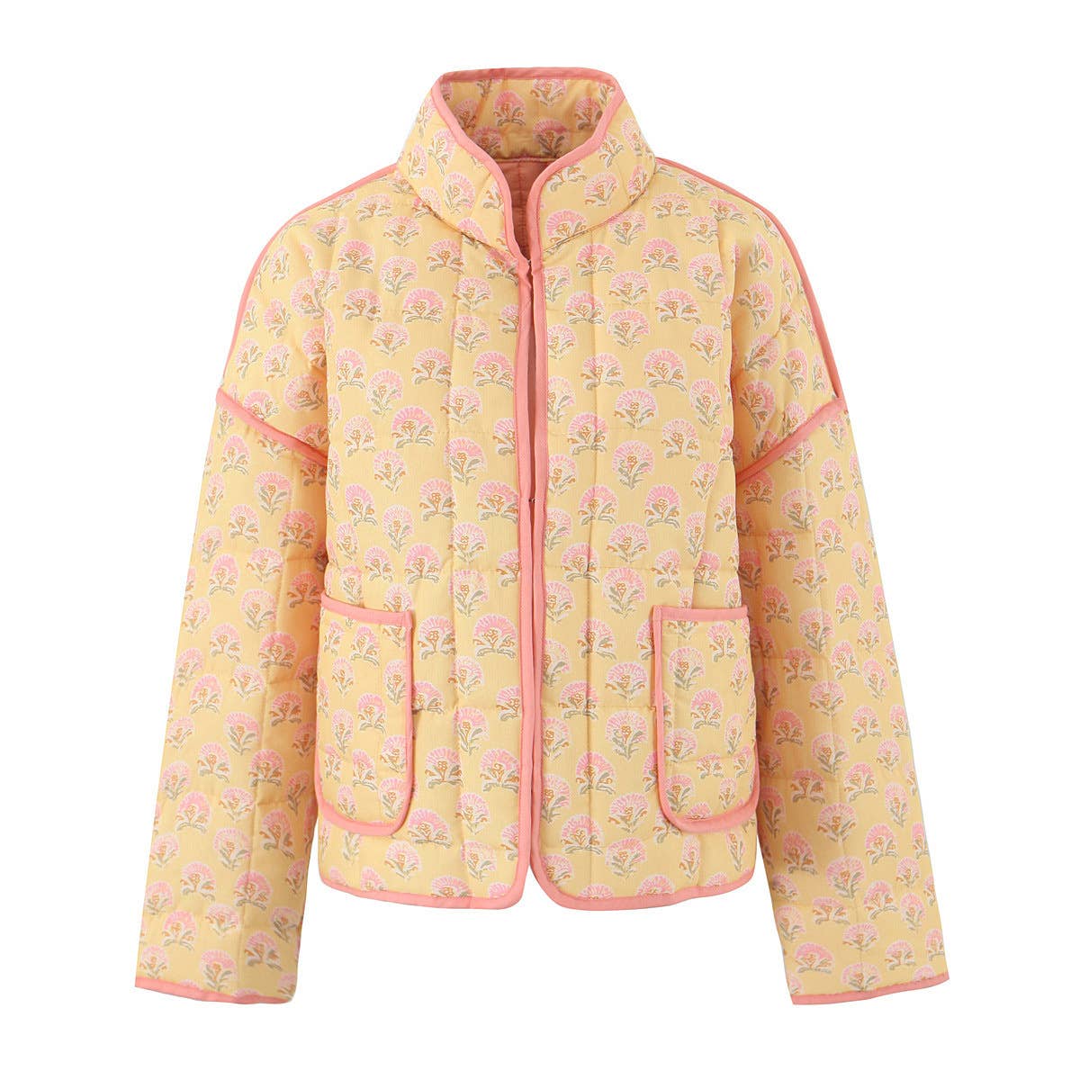 Rosa Clothing - Floral Print Versatile Loose Jacket