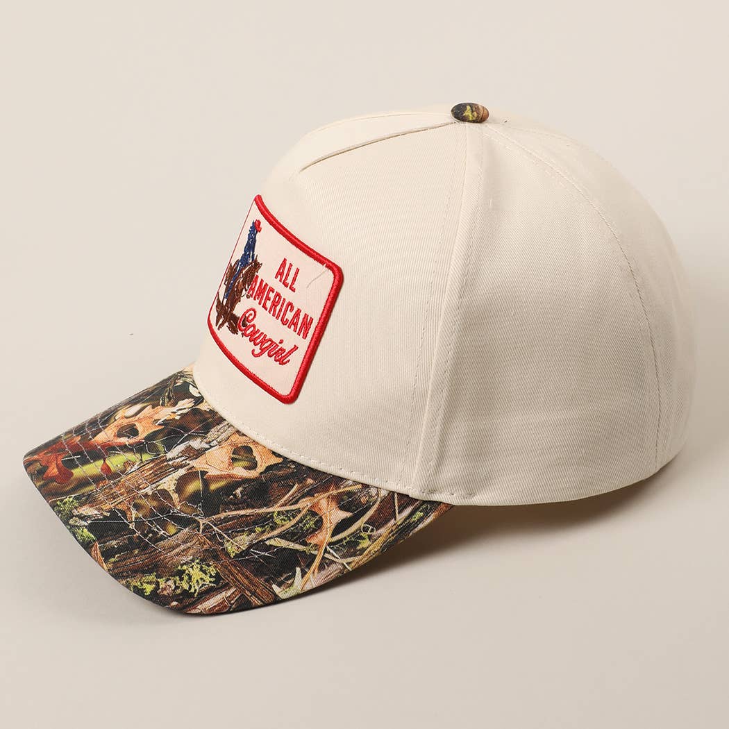 Fashion City - All American Cowgirl Embroidery Patch Trucker Hat