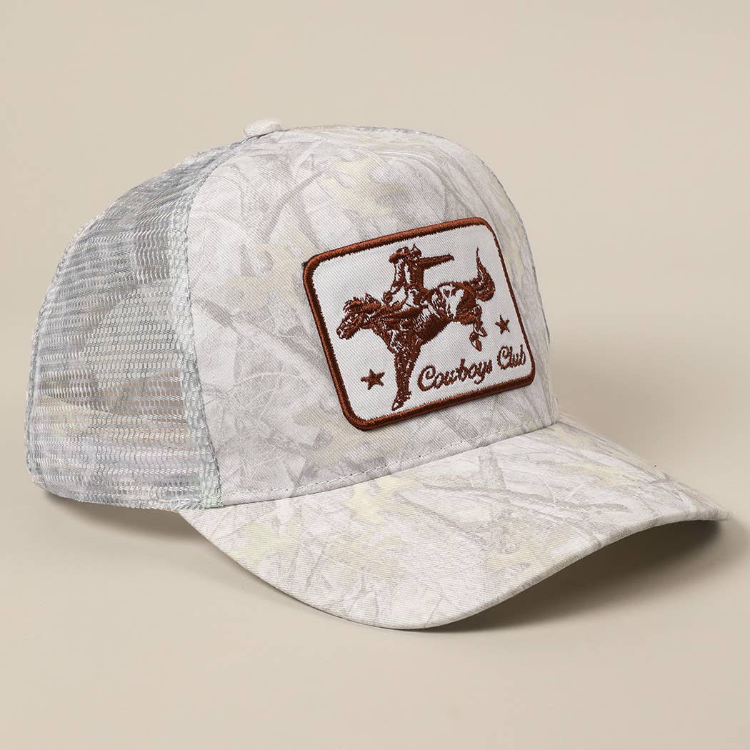 Fashion City - Cowboy and Horse Embroidery Patch Mesh Cap