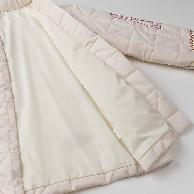 Rosa Clothing - Street Fashion Embroidered Kimono Padded Jacket
