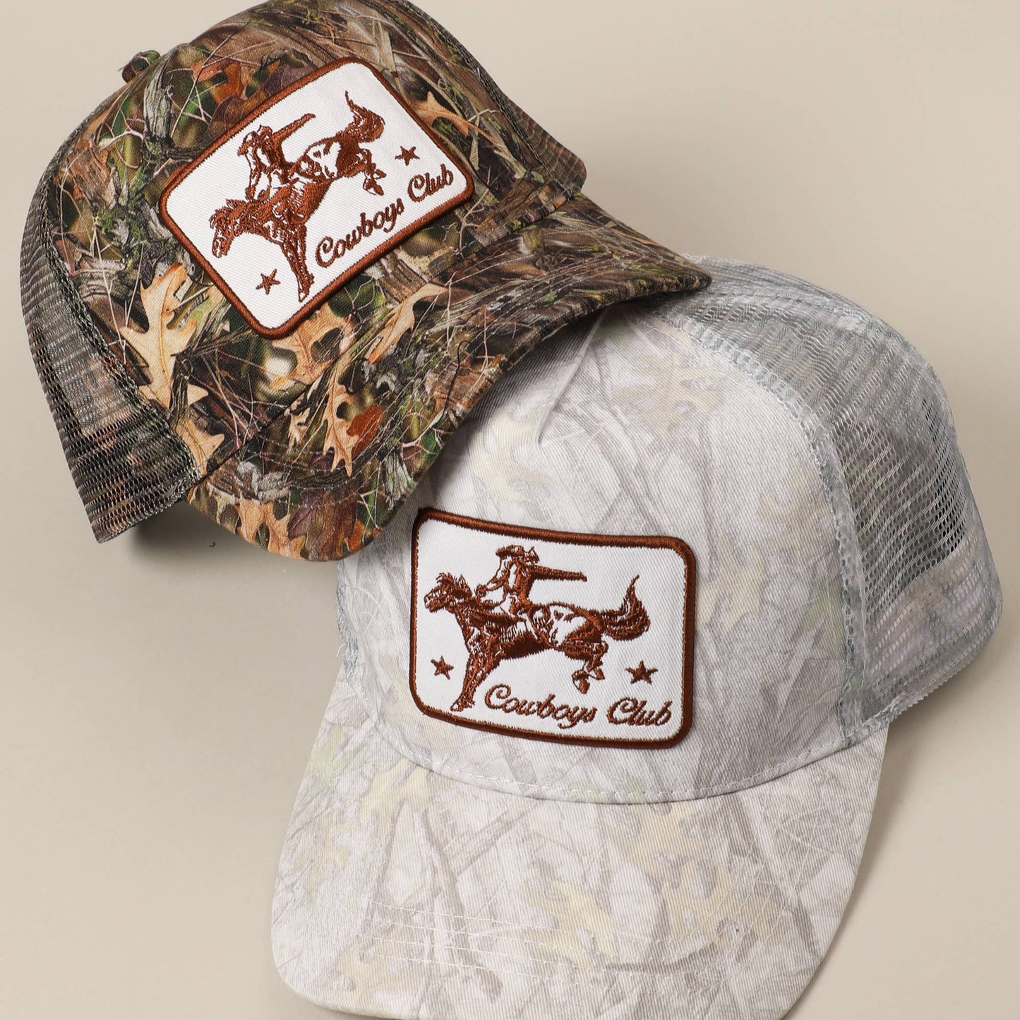 Fashion City - Cowboy and Horse Embroidery Patch Mesh Cap