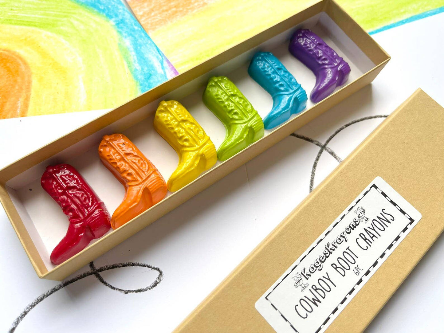 KagesKrayons - Cowboy Boot Crayons Gift Box