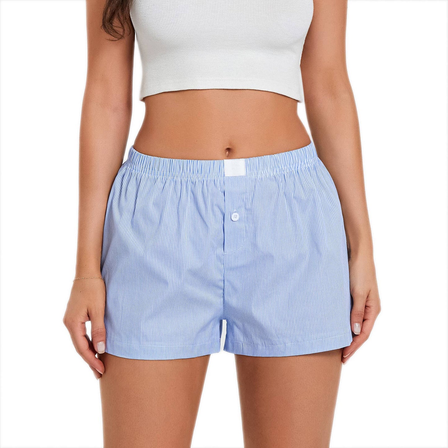 Rosa Clothing - Gingham Pull-On Boxer Shorts