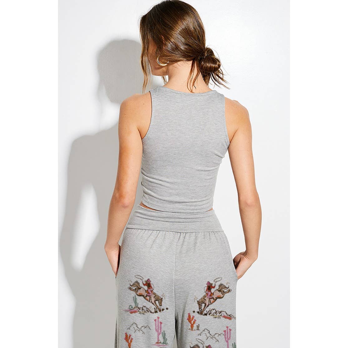 Phil Love - Cowgirl crop tank top and maximized pants set