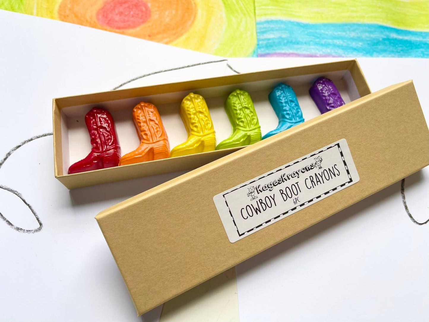 KagesKrayons - Cowboy Boot Crayons Gift Box