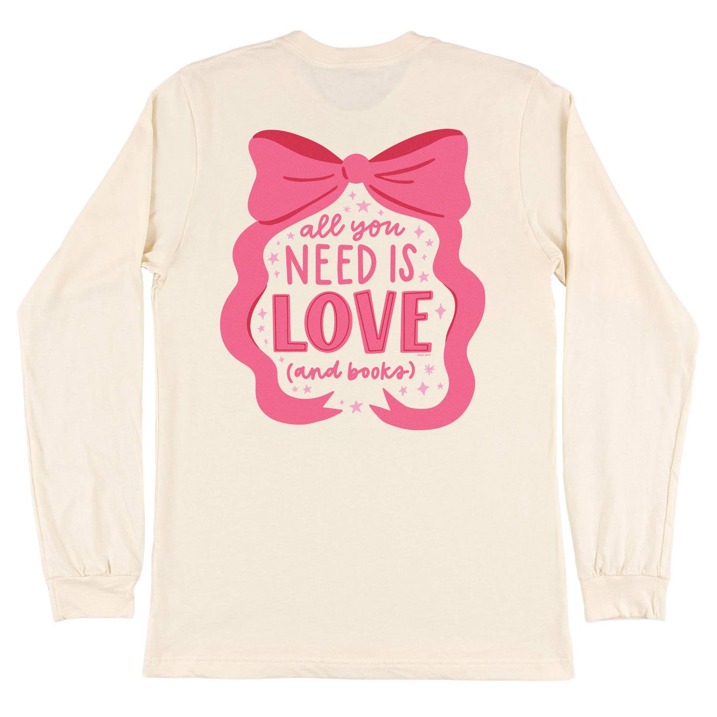 Pippi Post - All You Need Is Love - Long Sleeve Tee - Natural
