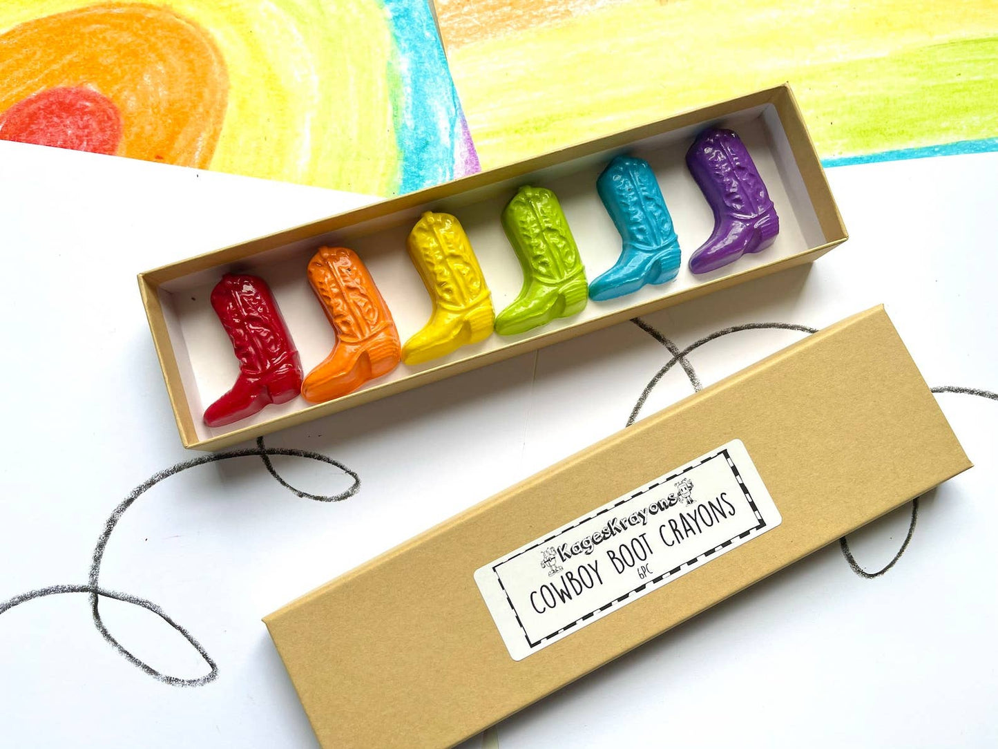 KagesKrayons - Cowboy Boot Crayons Gift Box