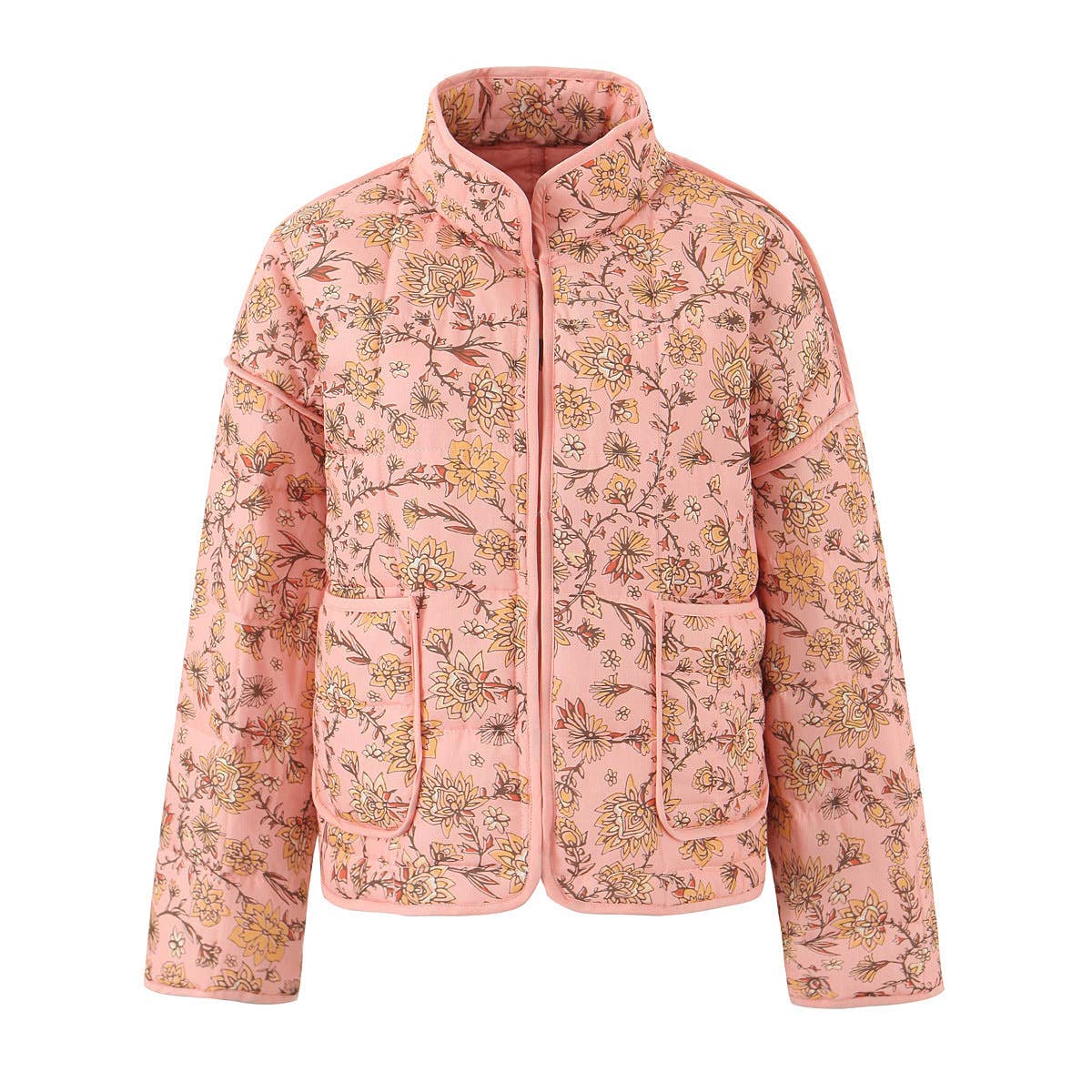 Rosa Clothing - Floral Print Versatile Loose Jacket