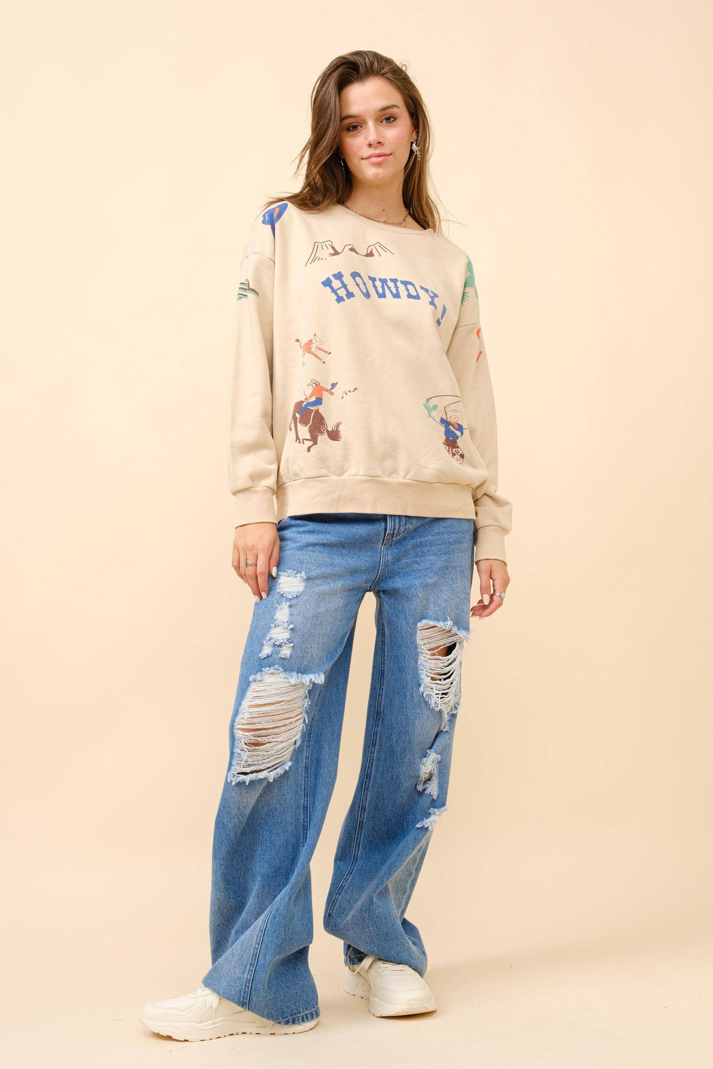 36146T - Western Graphic Howdy Sweatshirt