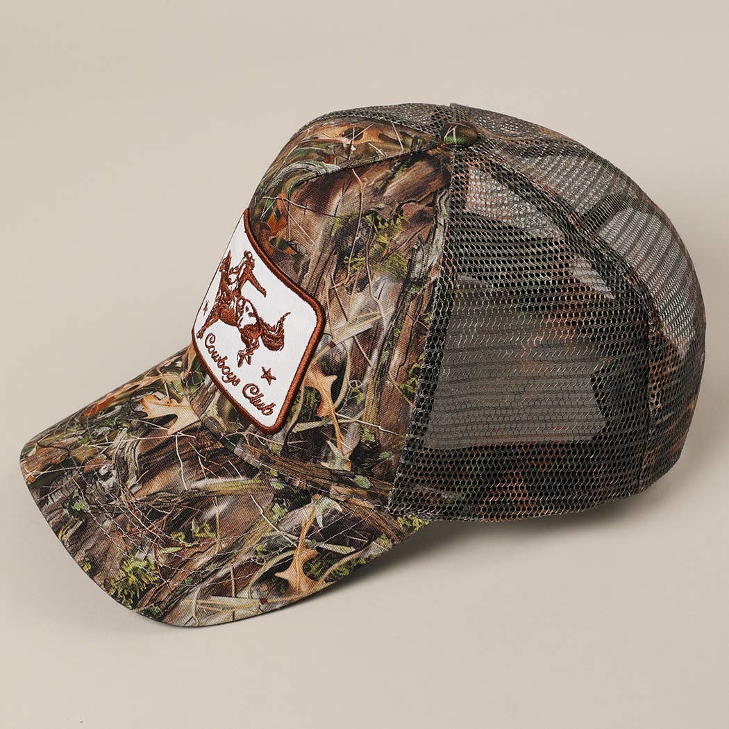 Fashion City - Cowboy and Horse Embroidery Patch Mesh Cap