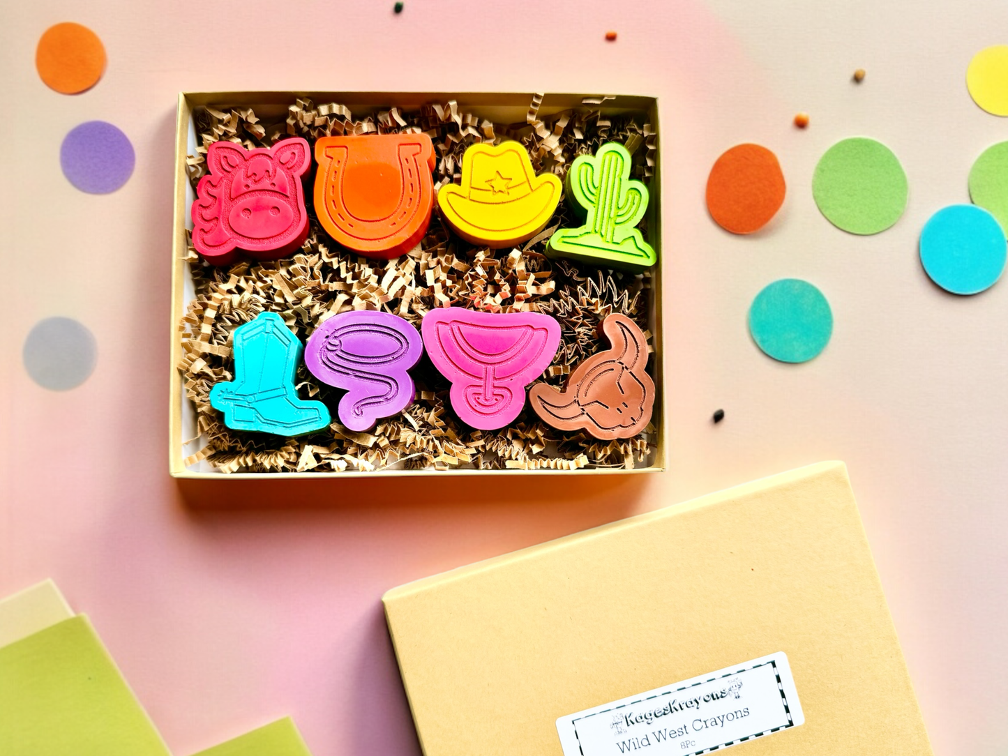 KagesKrayons - Deluxe Wild West Cowboy Crayons Gift Set