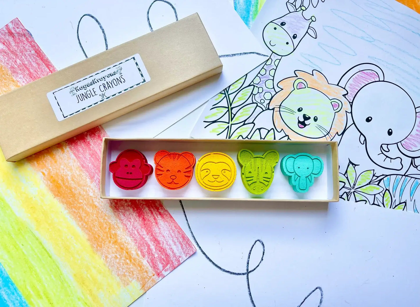KagesKrayons - Jungle Animal Crayons Gift Box