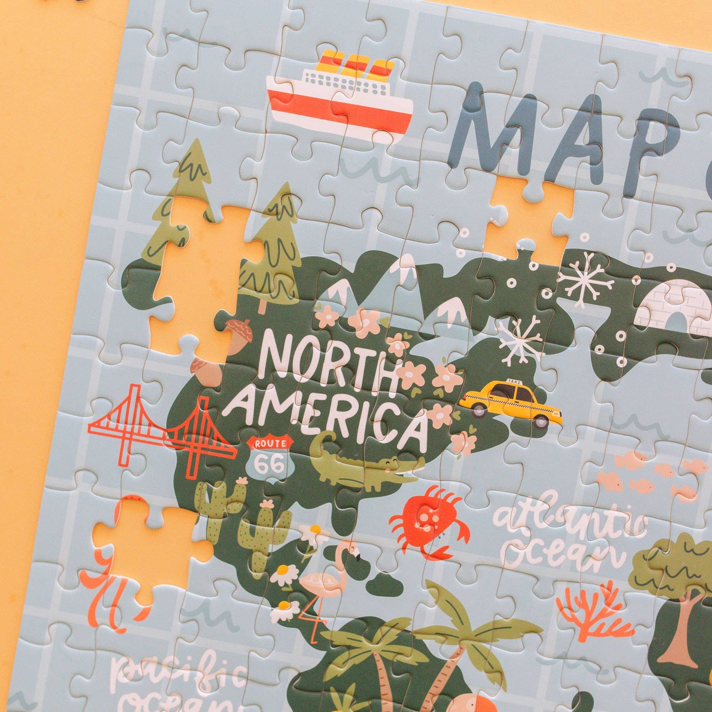 Pippi Post - Map of the World - 300 Piece Jigsaw Puzzle