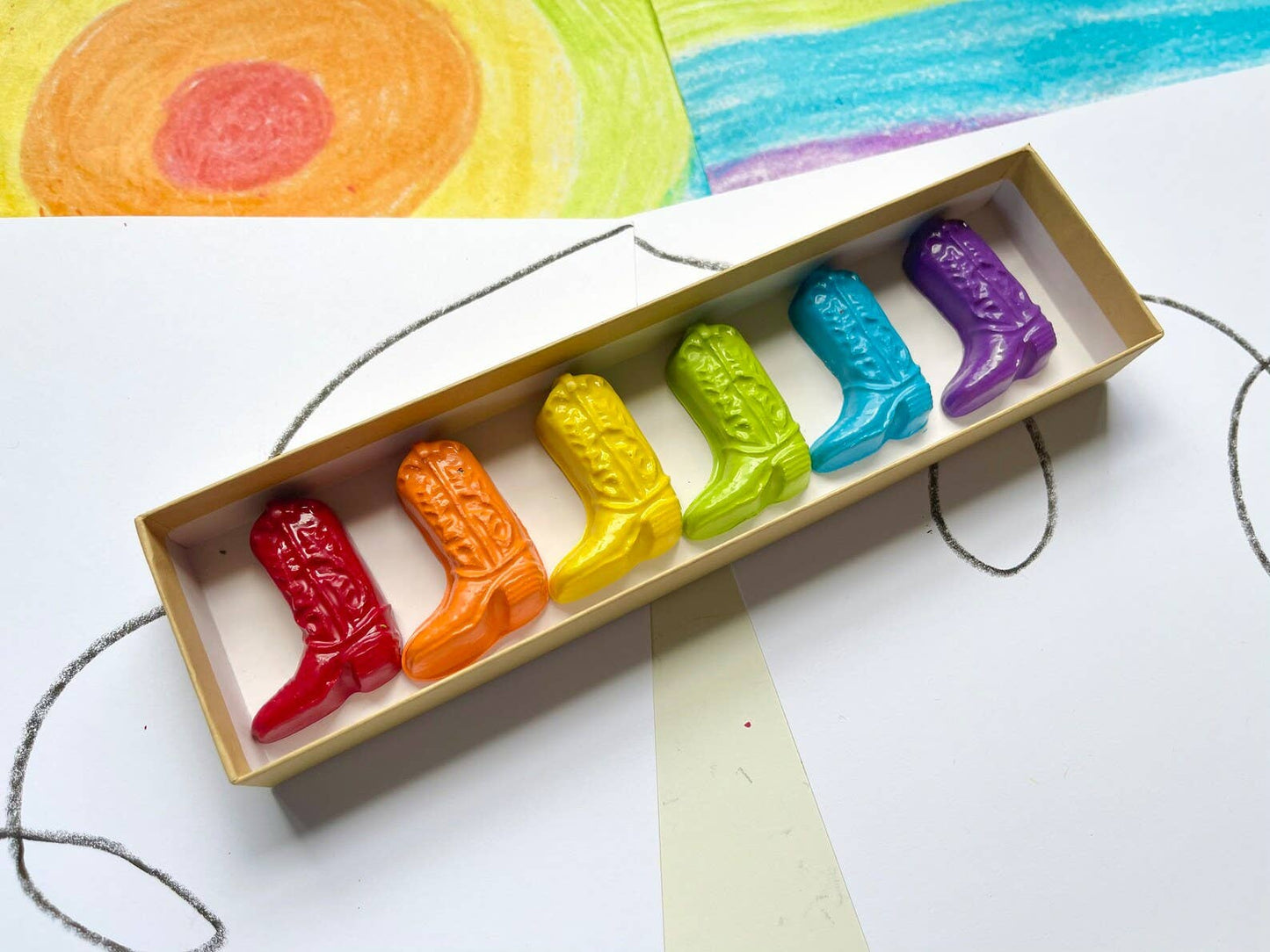 KagesKrayons - Cowboy Boot Crayons Gift Box