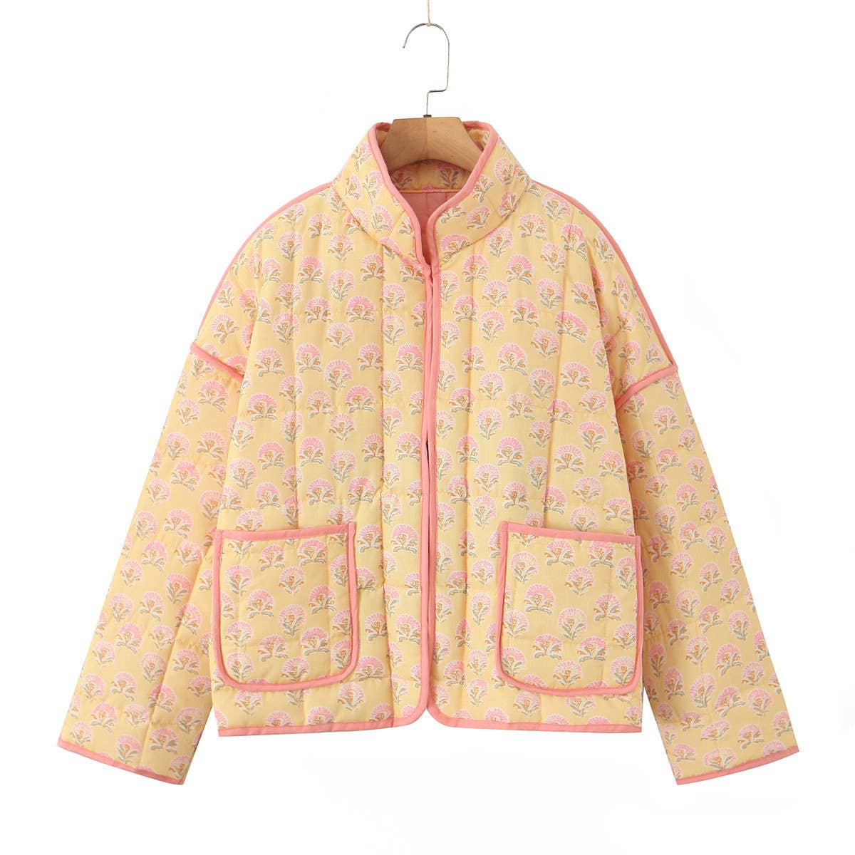 Rosa Clothing - Floral Print Versatile Loose Jacket