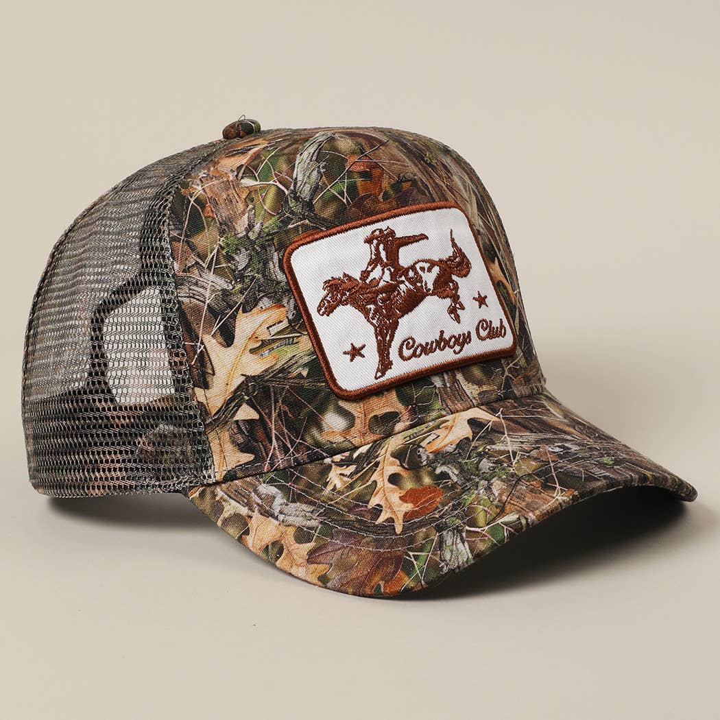 Fashion City - Cowboy and Horse Embroidery Patch Mesh Cap