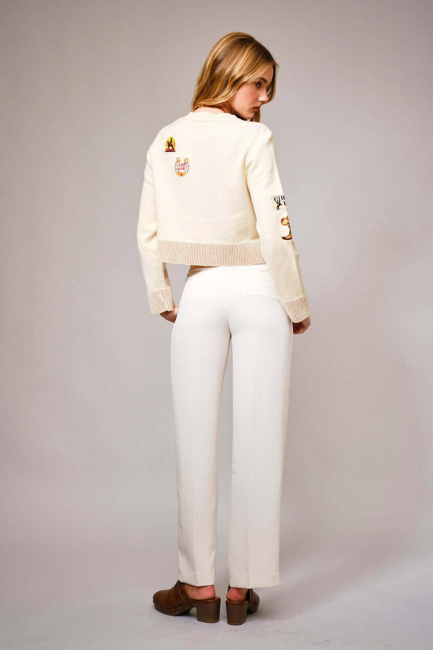 Blue B - 36839W - Horse Graphic Western Patch Sweater