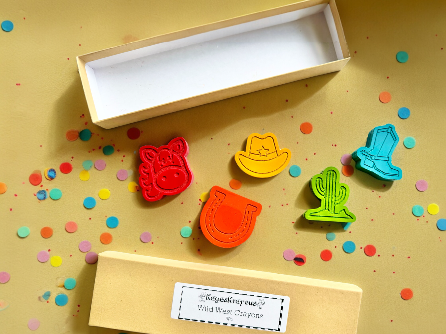 KagesKrayons - Cowboy Wild West Crayons Gift Box