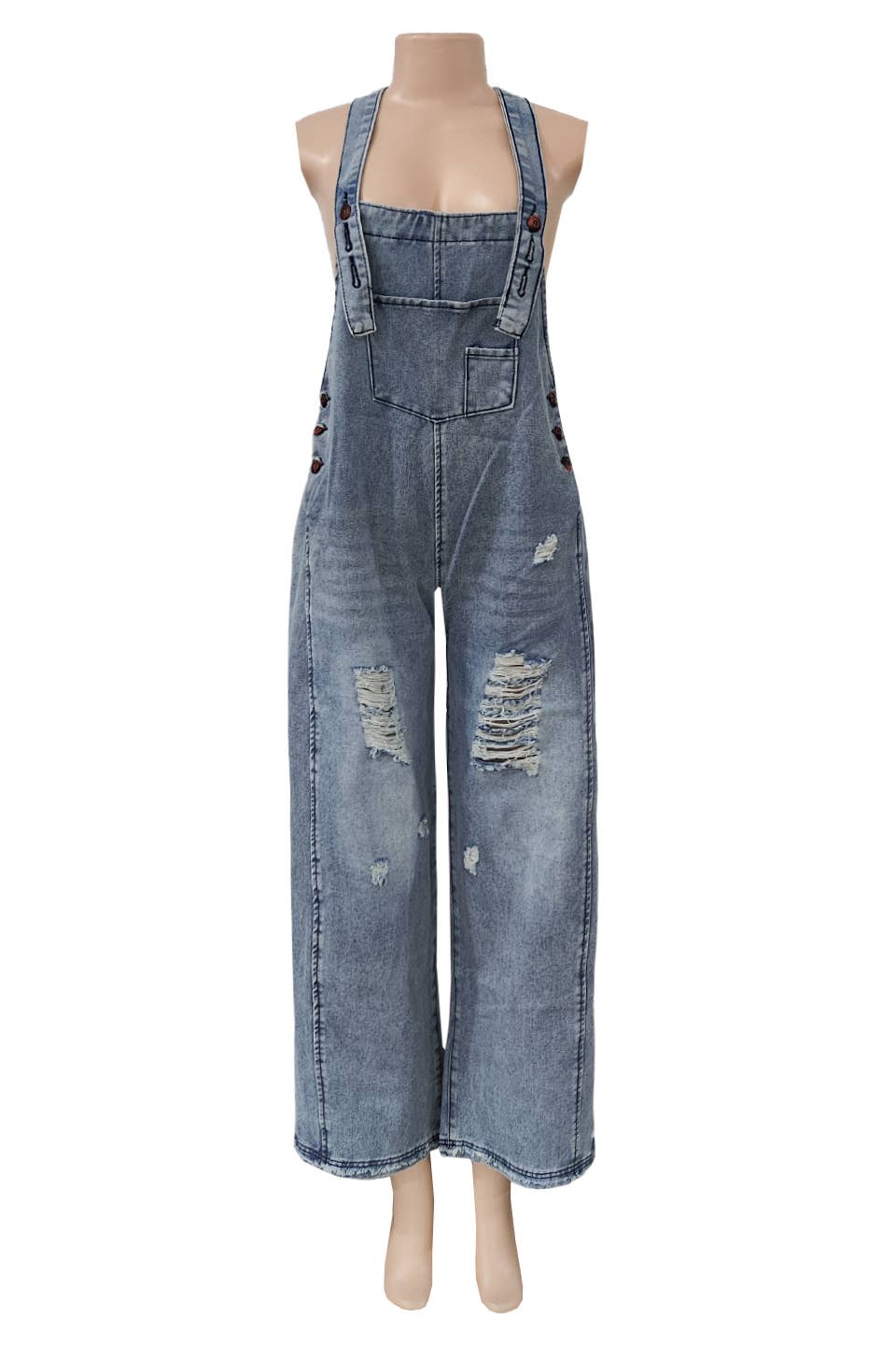 Rosa Clothing - Southern Country distressed washed denim overall