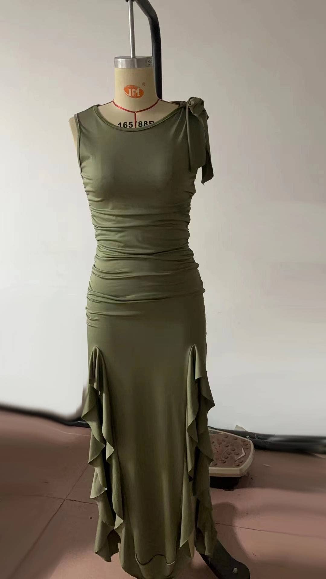 Rosa Clothing - Western Cowgirl Coachella Ruffled Slit Dress