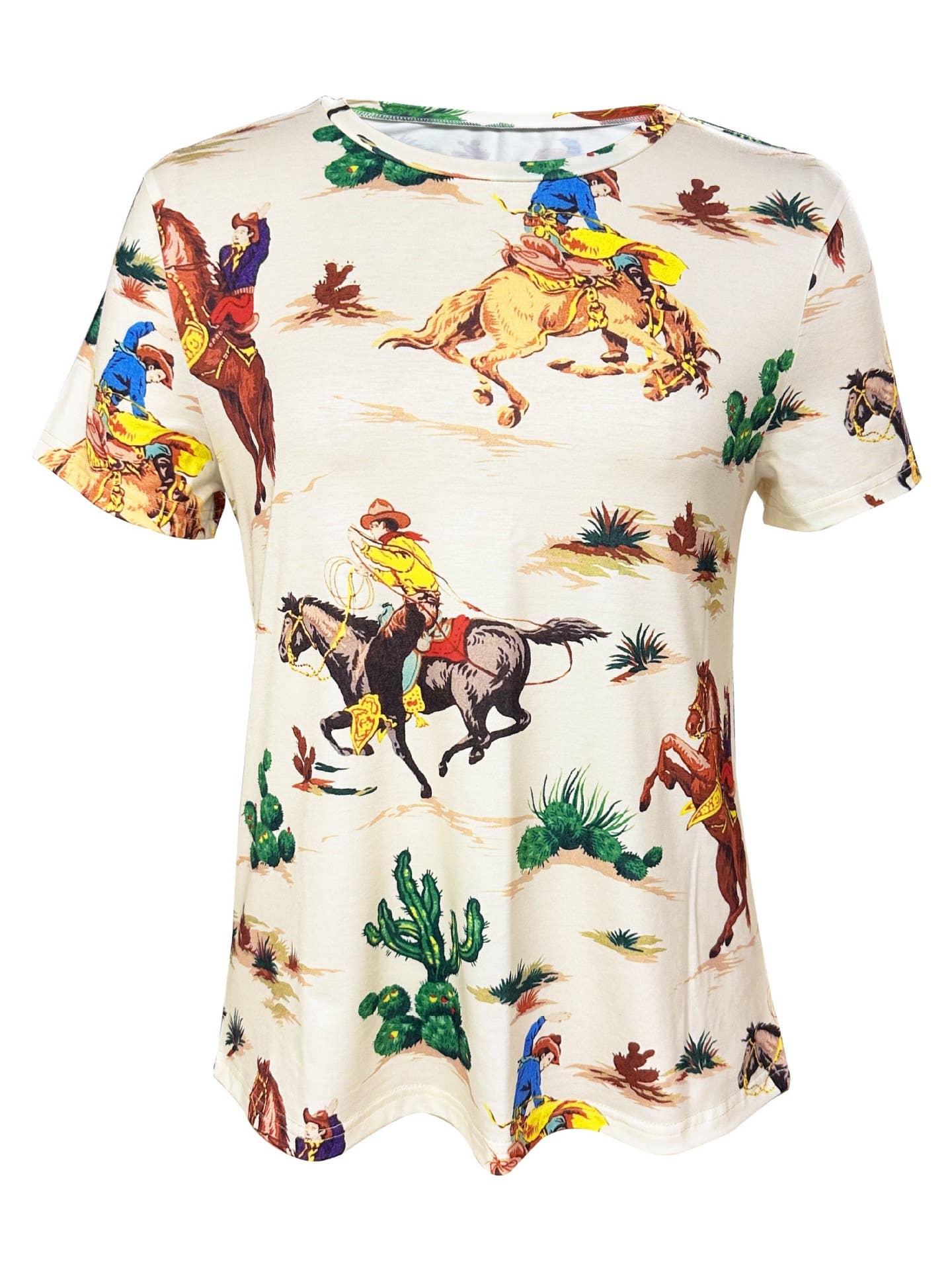Rosa Clothing - Cowboy Rodeo Western Graphic T-Shirt