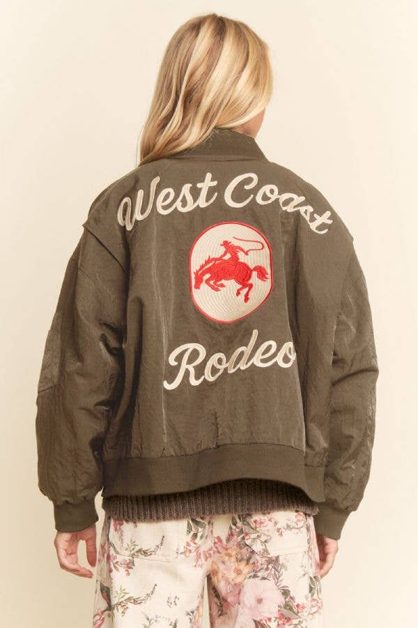 Davi & Dani - West Coast Rodeo Embroidered Bomber Jacket