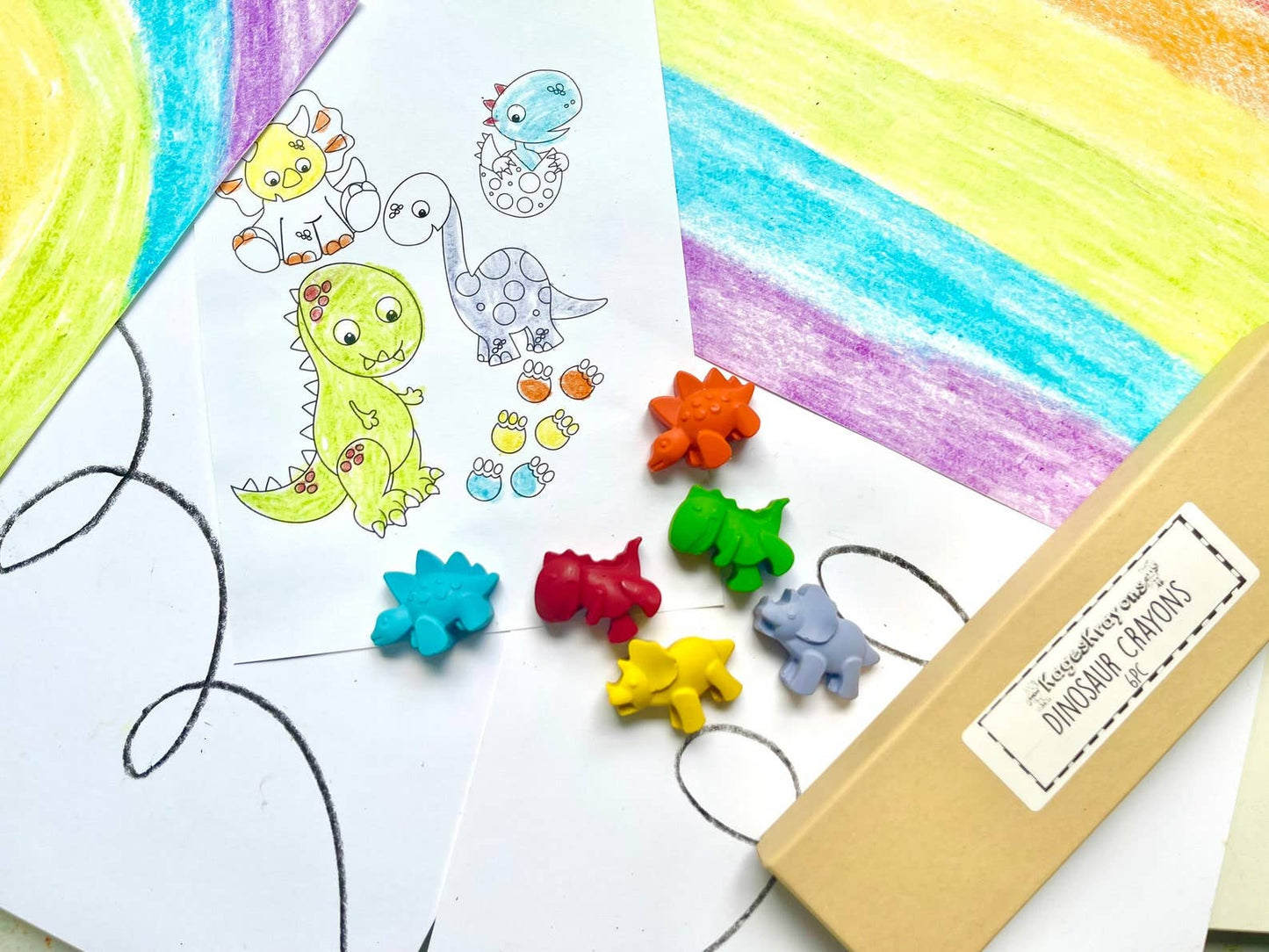 KagesKrayons - Dinosaur Crayons Gift Box V2