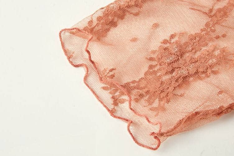 Rosa Clothing - Floral lace mesh see through short sleeve top - 6 colors