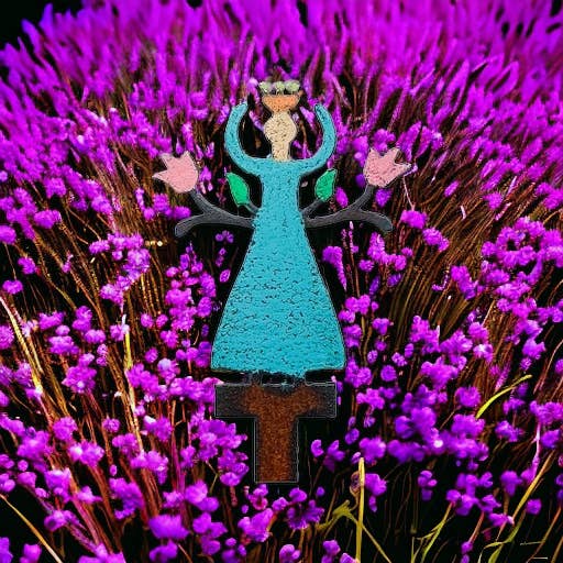 Angel Flower Garden Stakes Spring Easter gift Spring Recycle