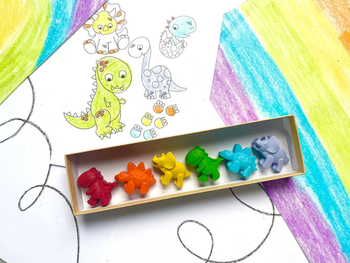 KagesKrayons - Dinosaur Crayons Gift Box V2