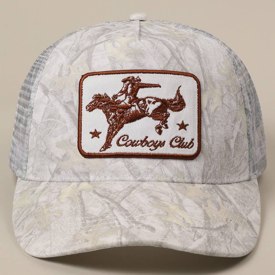 Fashion City - Cowboy and Horse Embroidery Patch Mesh Cap