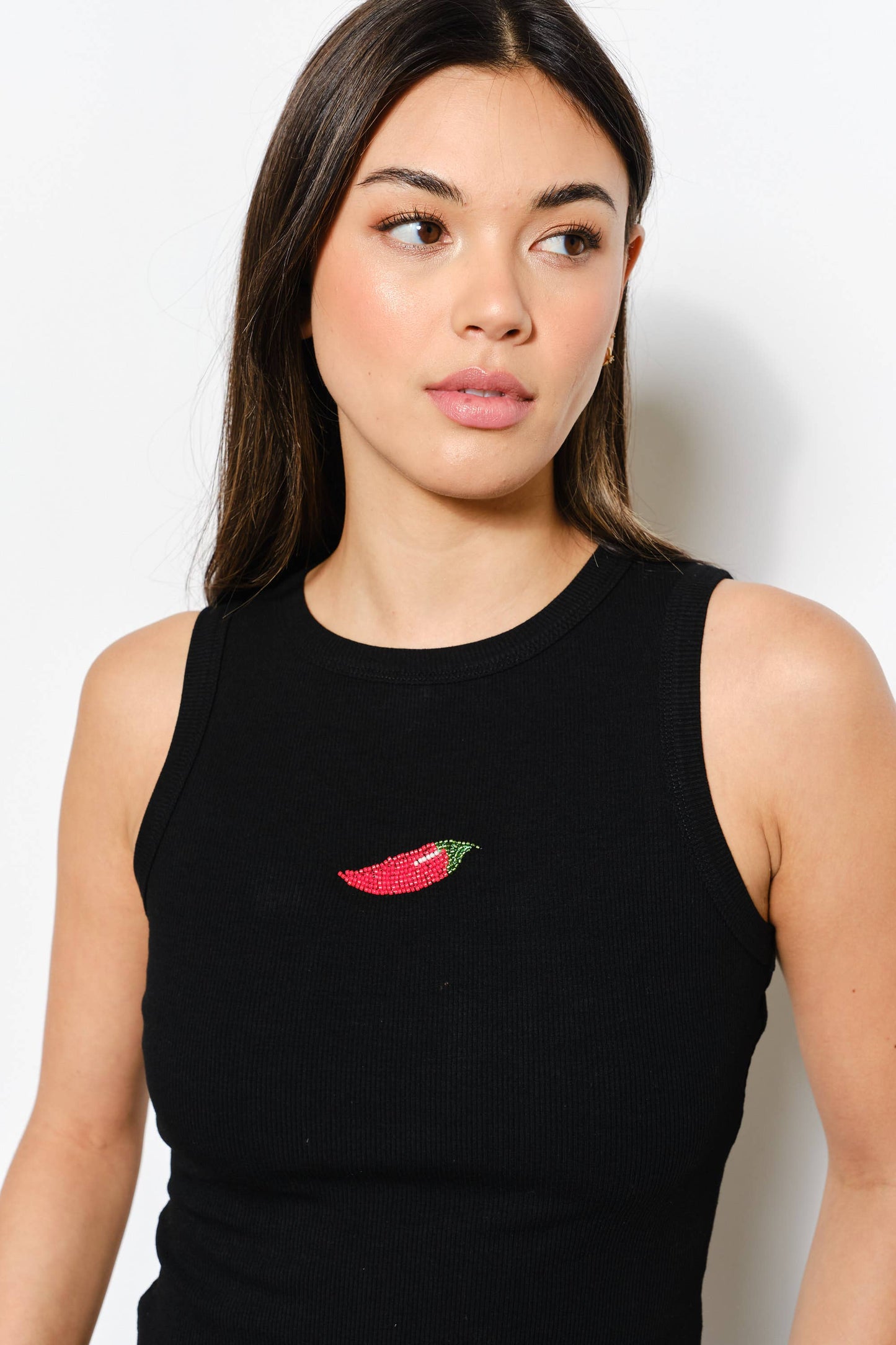 Pretty Garbage - CHILI BEADED TANK - Trendy, Casual, Playful