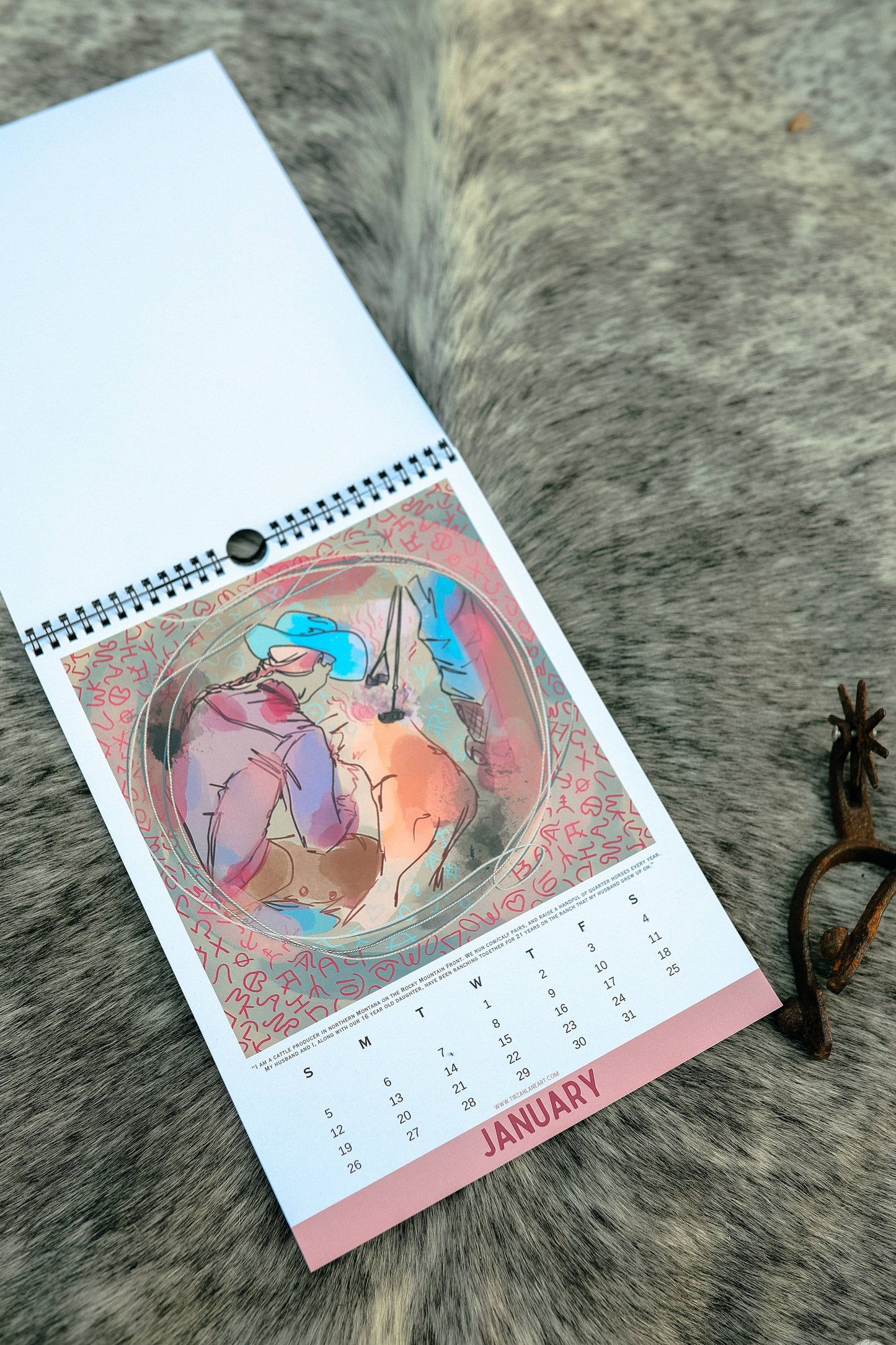 Tirzah Lane Art - Ranching Women: Women in Ranching and Tirzah Lane Art 2025 Western Cowgirl Wall Art Calendar