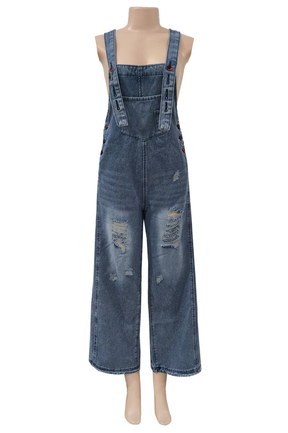 Rosa Clothing - Southern Country distressed washed denim overall