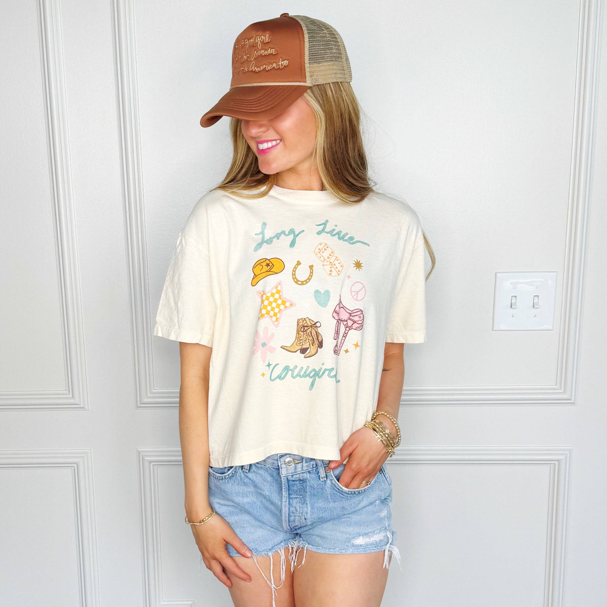 Poppy & Pine - Long Live Cowgirls Cropped Tee
