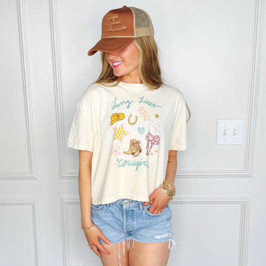 Poppy & Pine - Long Live Cowgirls Cropped Tee