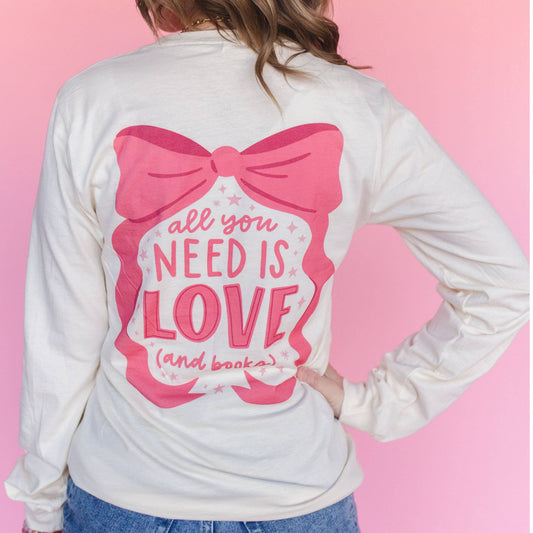 Pippi Post - All You Need Is Love - Long Sleeve Tee - Natural