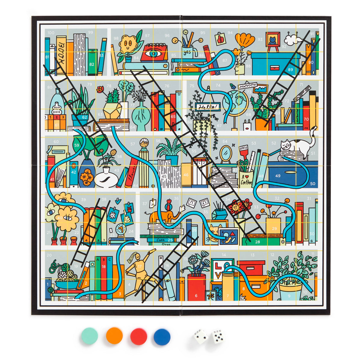 Chronicle Books - Books and Ladders Classic Board Game