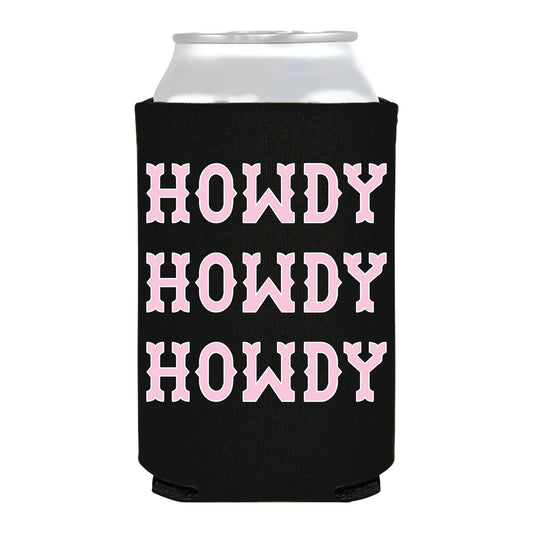 Sip Hip Hooray - Howdy Repeating Pink Black Can Cooler - Rodeo