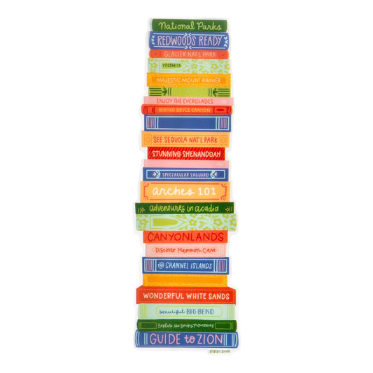 Pippi Post - National Parks Book Stack Transparent Bookmark